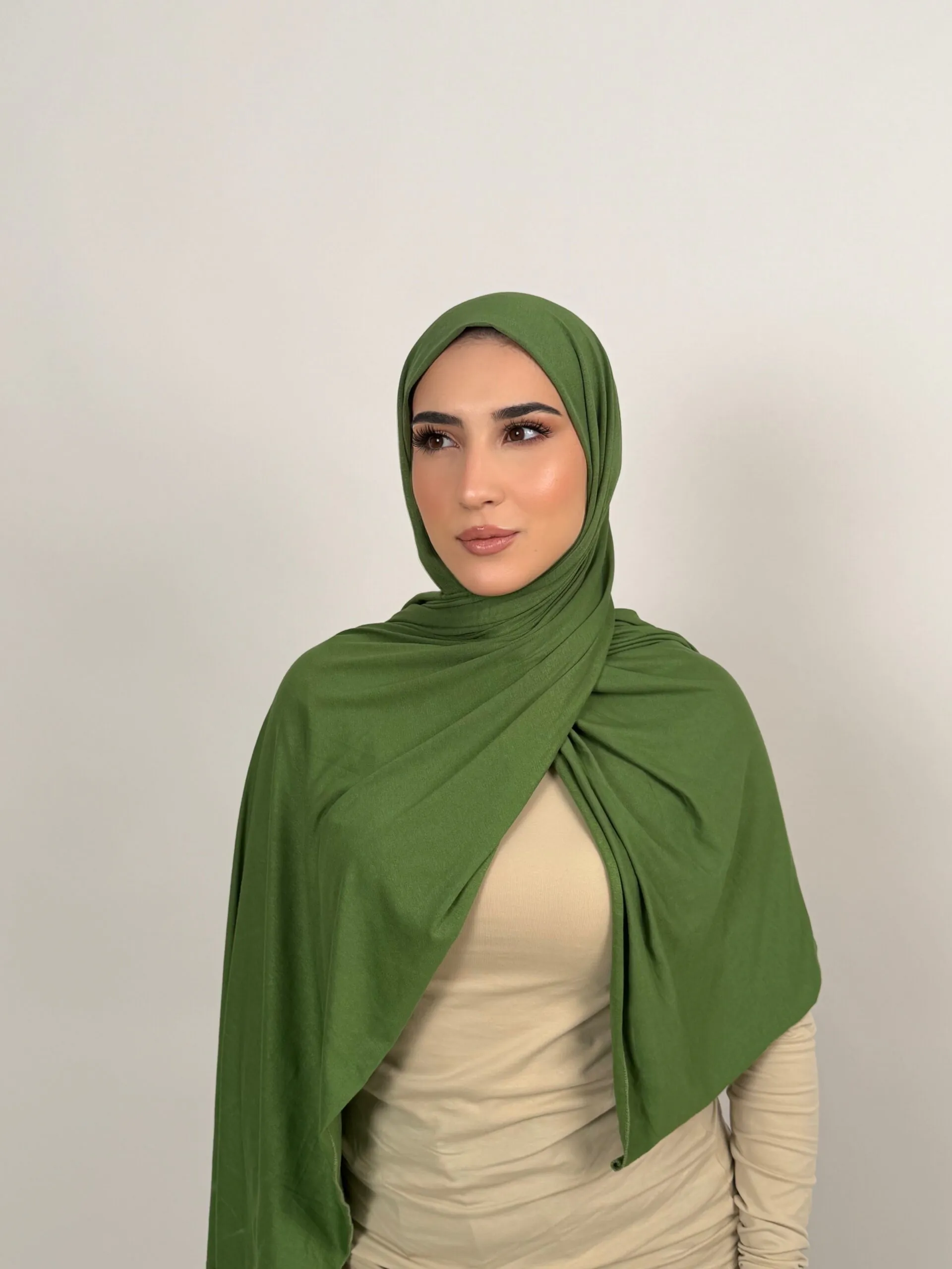 Foulard Cotton Viscose Vert Avocat – Image 1