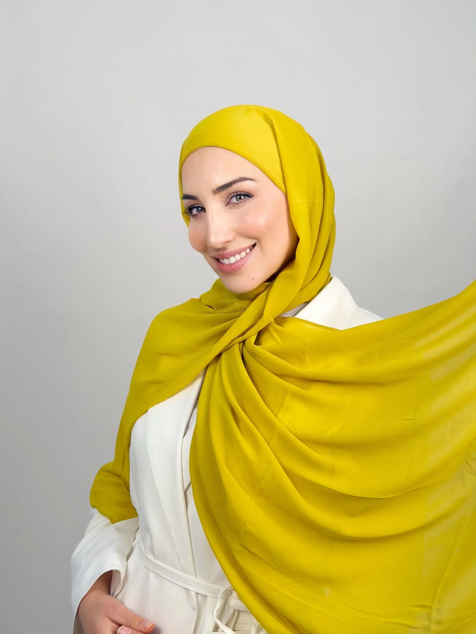 V Jaune AB Foulard Chiffon Vert Jaune – Image 1