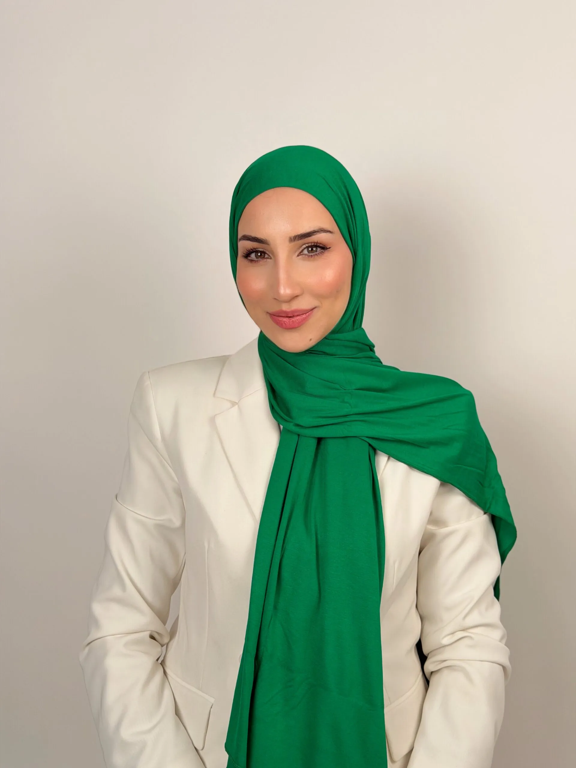 Foulard Cotton Viscose Vert Gazon – Image 2