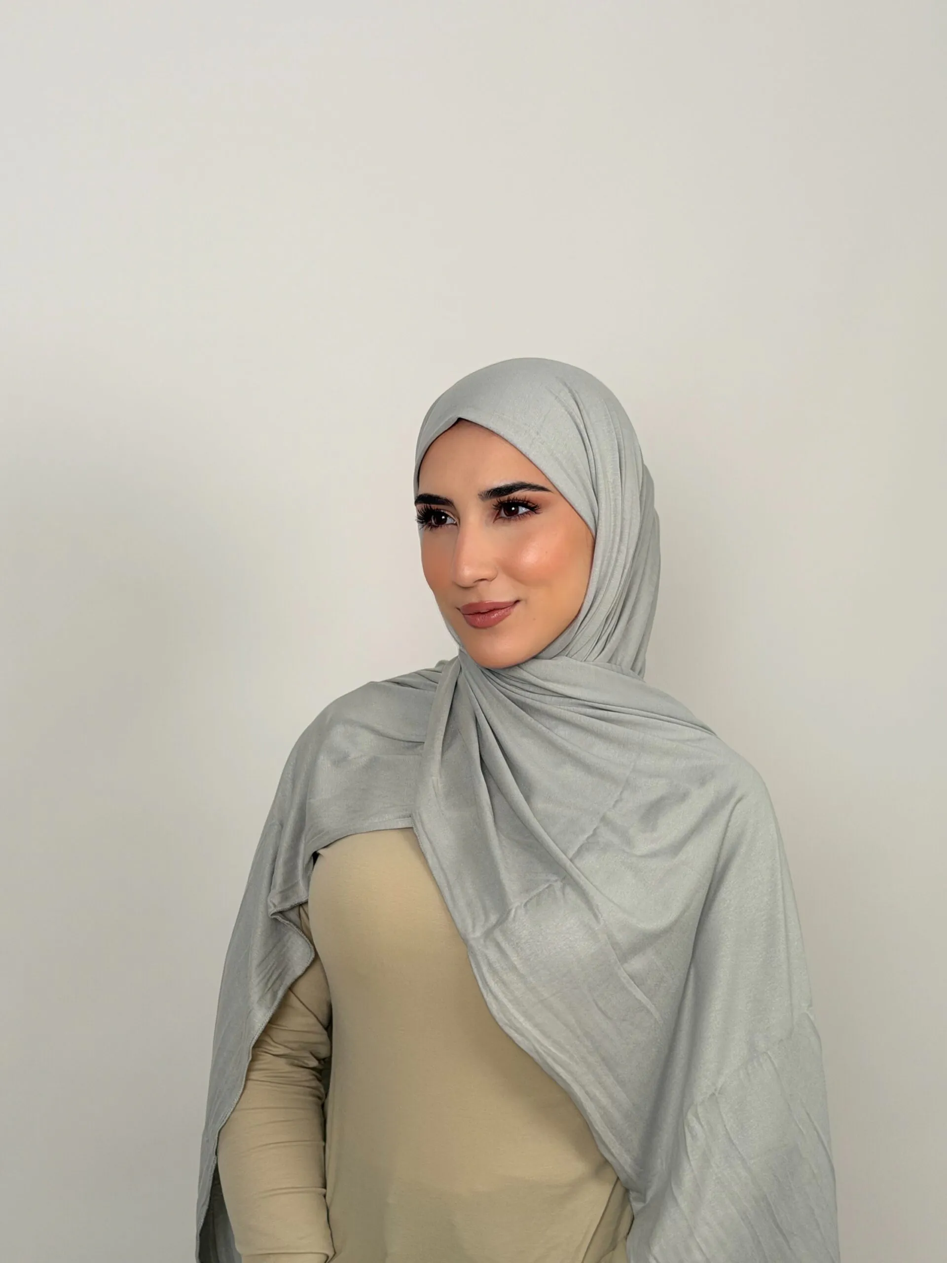 Foulard Cotton Viscose Vert Pastel – Image 2