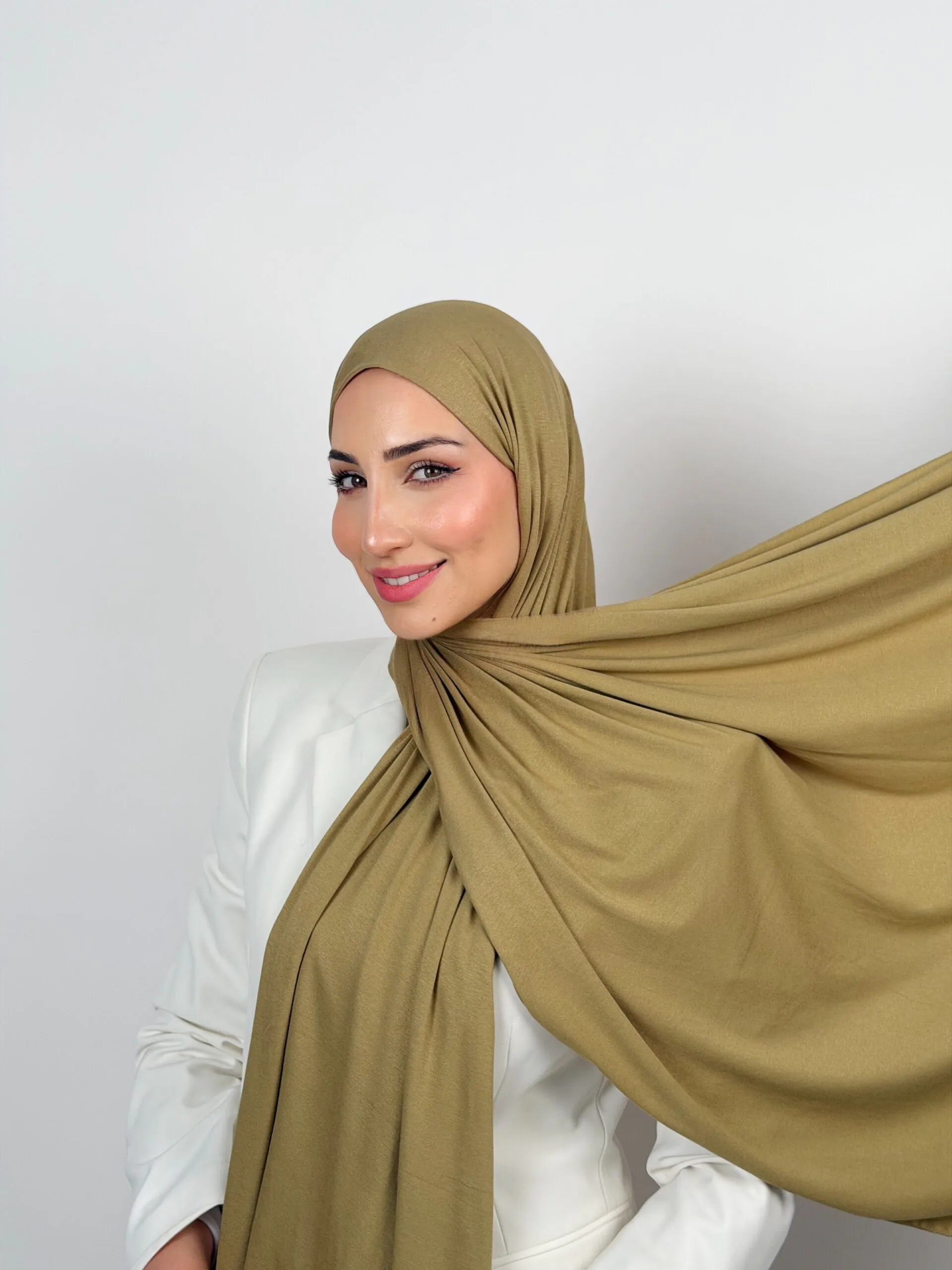 Foulard Cotton Viscose Vert Pomme – Image 1