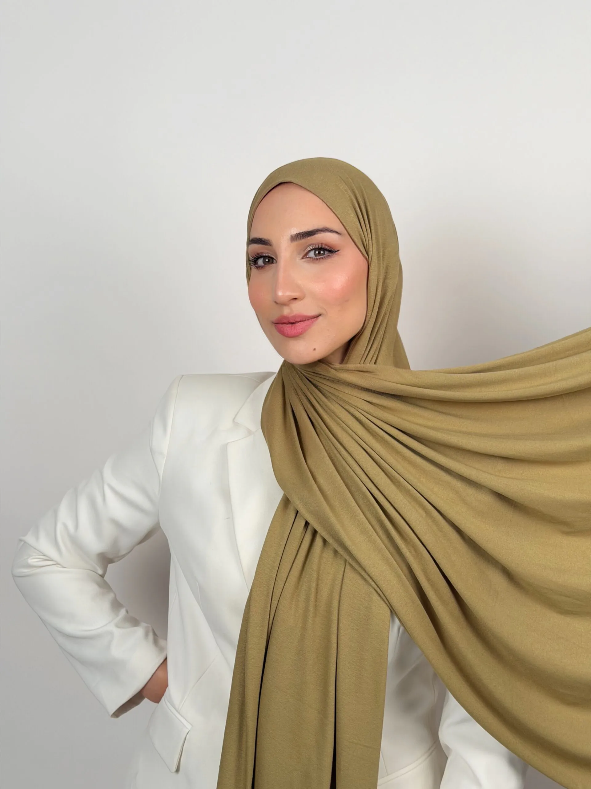 Foulard Cotton Viscose Vert Pomme – Image 2