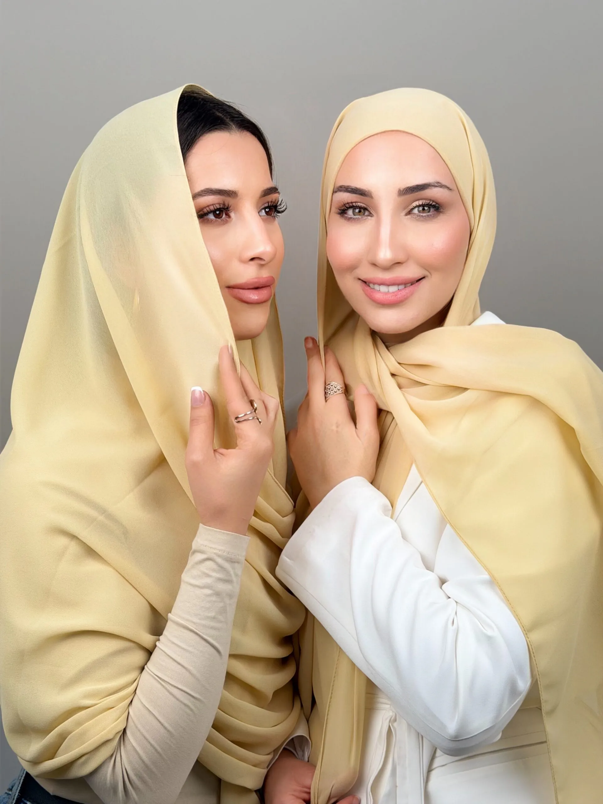 Vanille Foulard Chiffon Vanille – Image 1