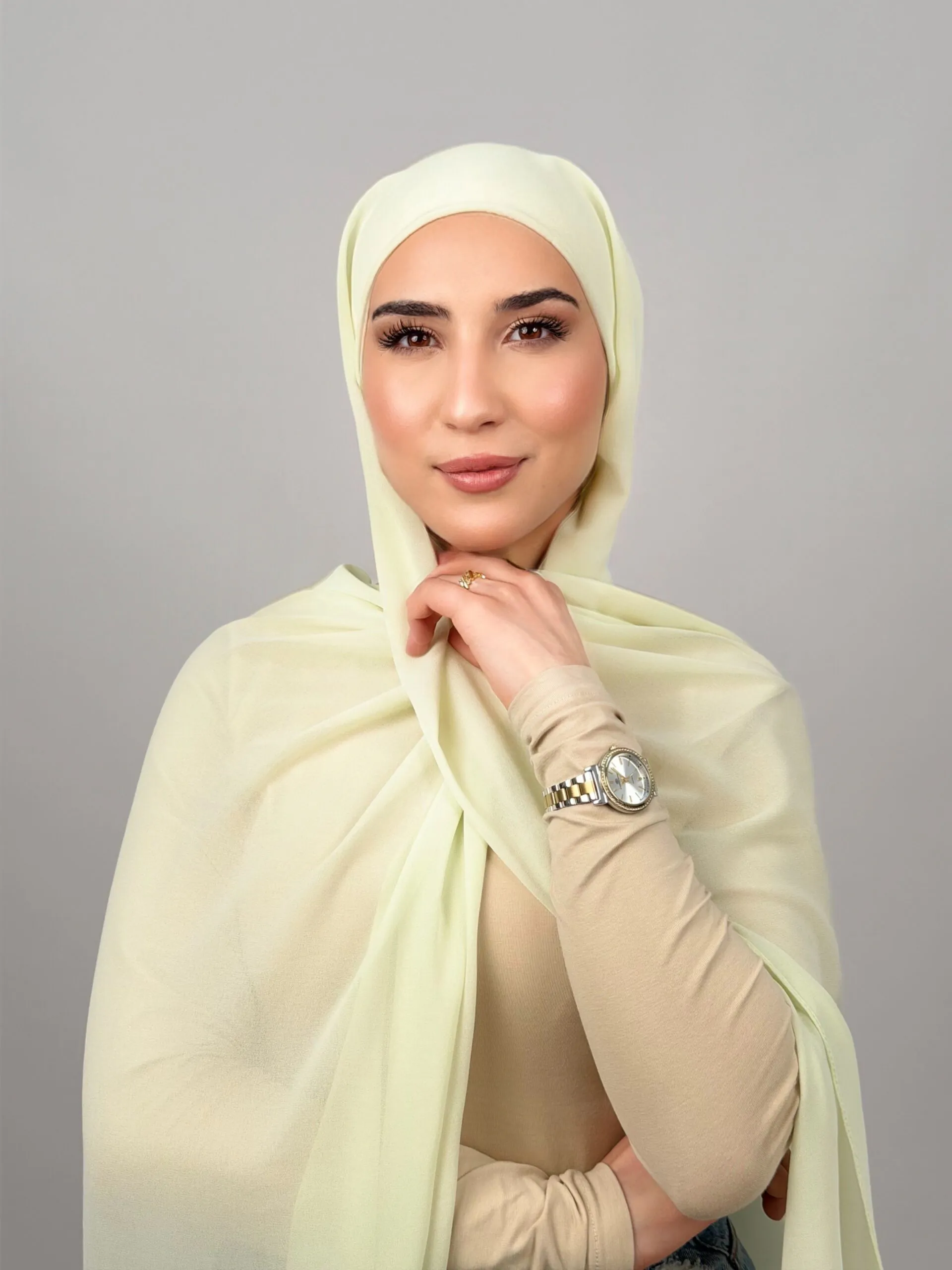 Foulard Chiffon Vert Menthe – Image 2