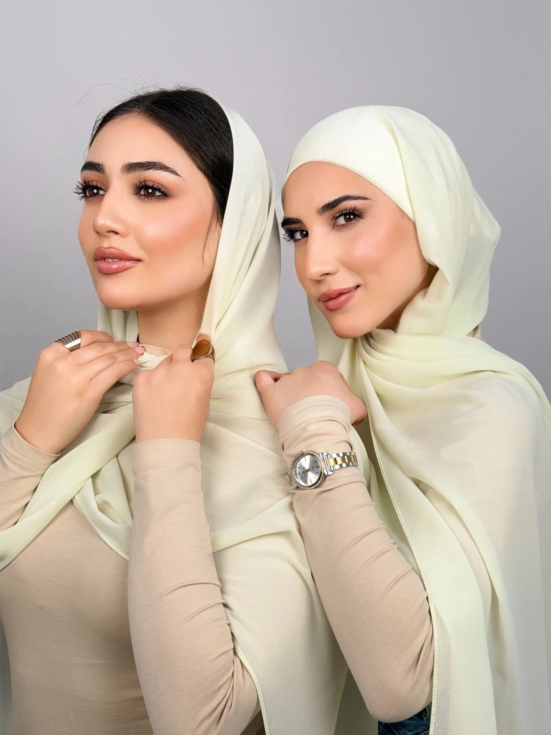 Foulard Chiffon Vert Menthe – Image 1