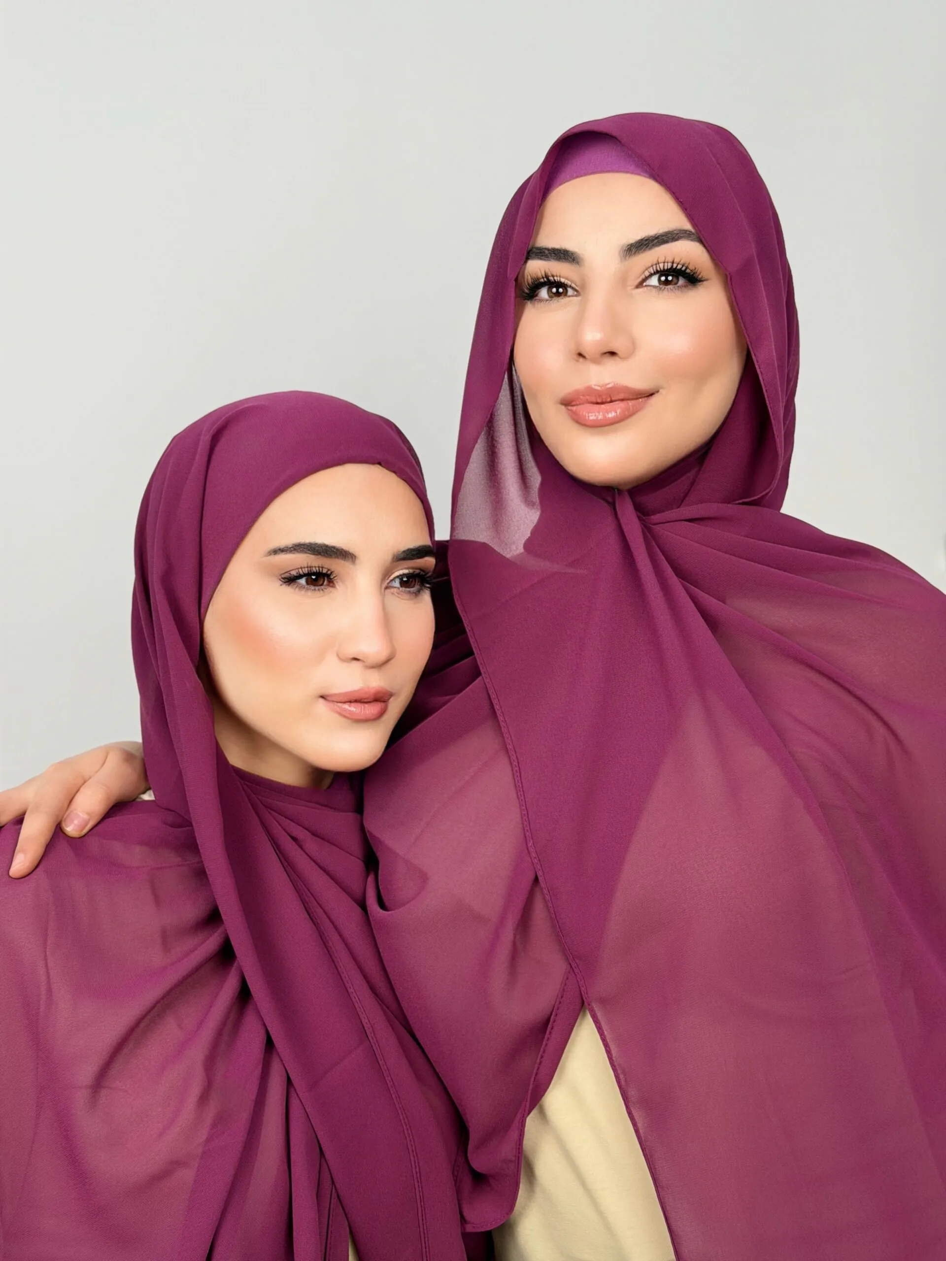 Violet Foncé Foulard Chiffon Violet Foncé – Image 1