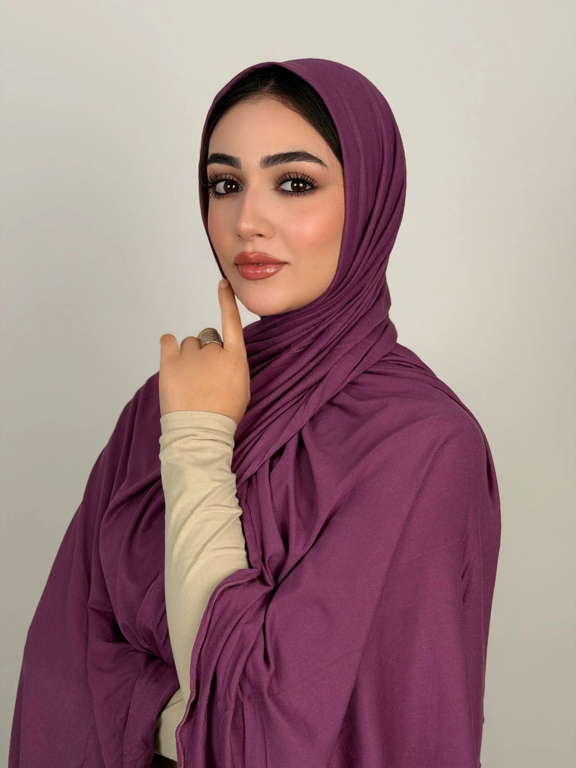 Violette Foulard Cotton Viscose Violette – Image 1