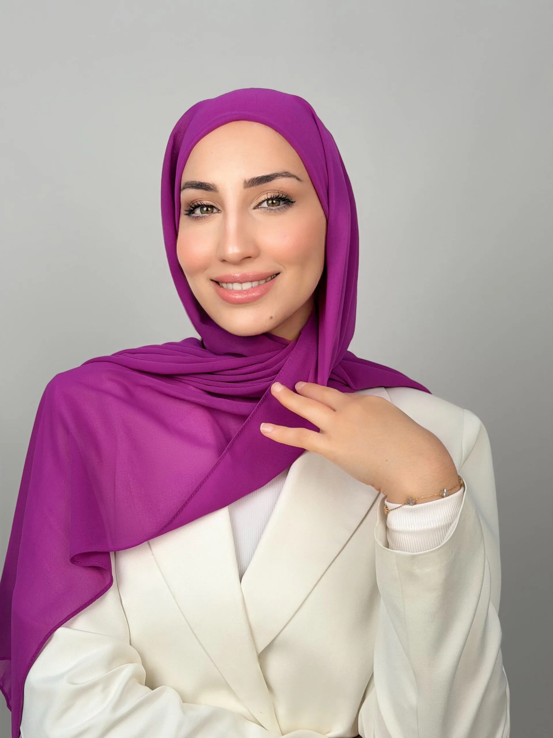 Foulard Chiffon Violine – Image 2