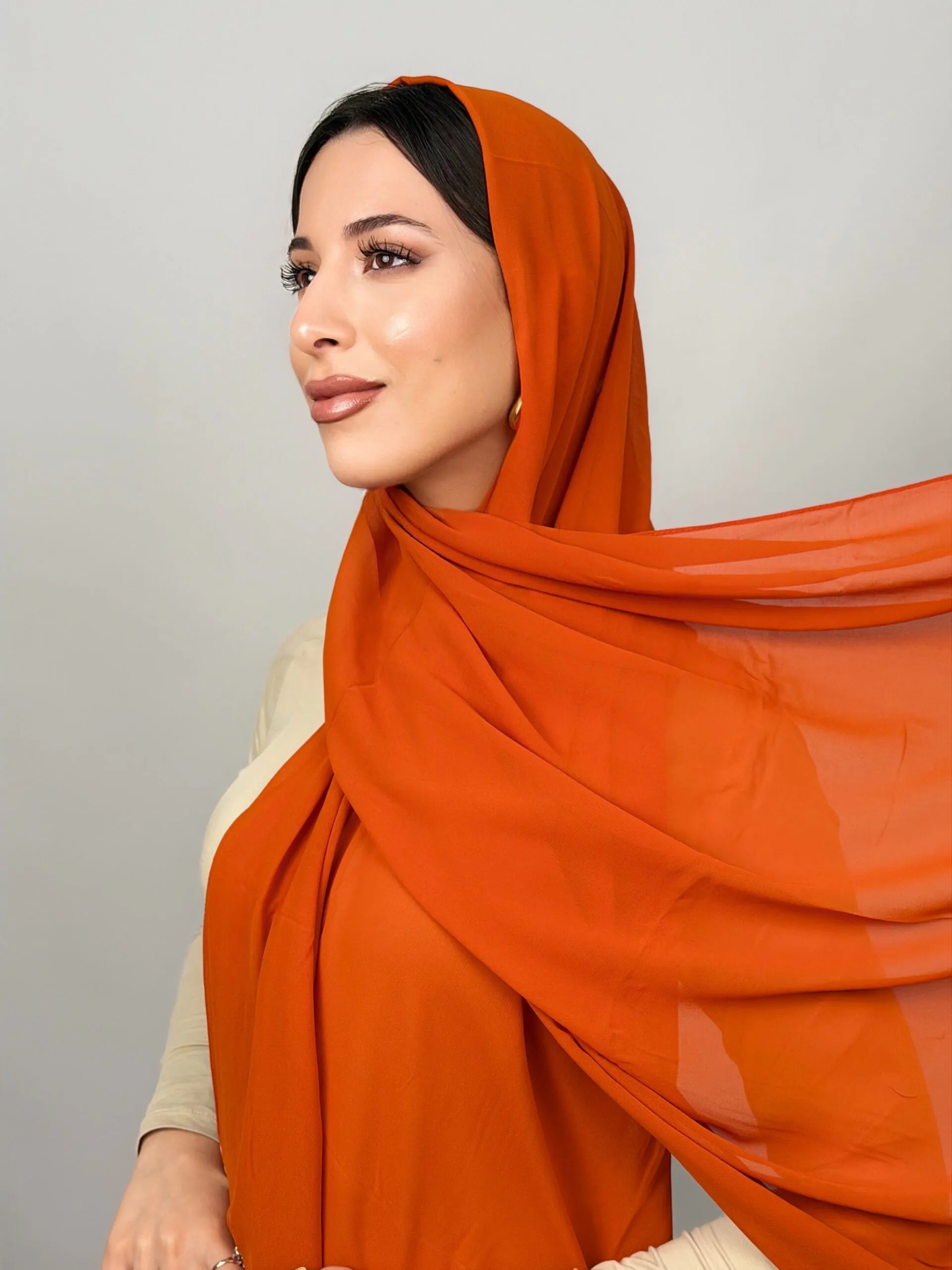 Foulard Chiffon Carotte – Image 4