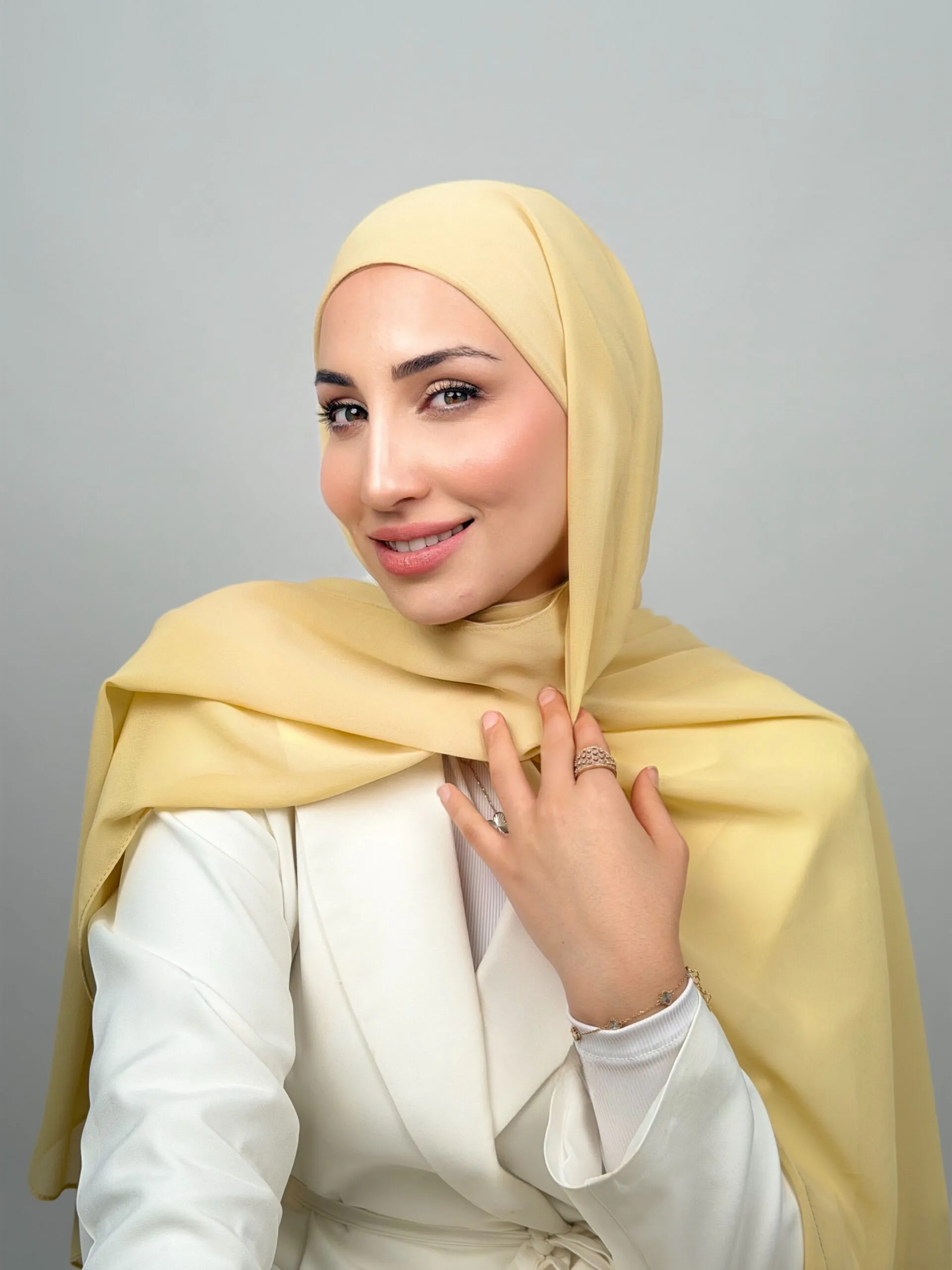 Foulard Chiffon Vanille – Image 4