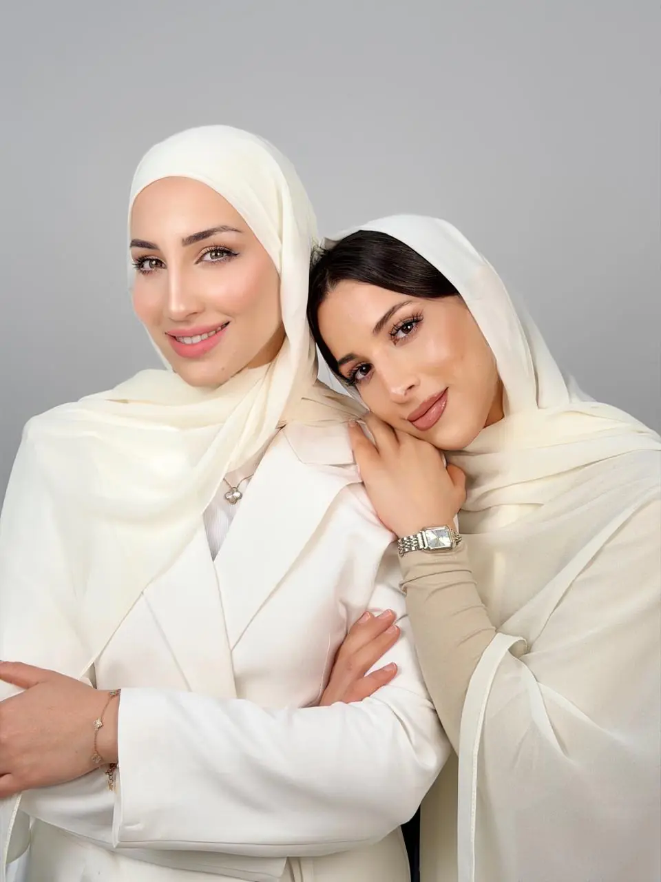 Foulard Chiffon Blanc Sucré – Image 1